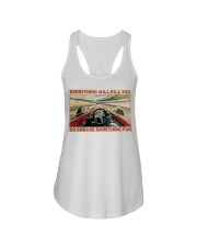 something fun car racing vintage 4 Ladies Flowy Tank tile