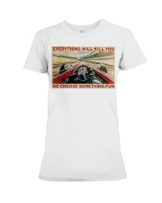 something fun car racing vintage 4 Premium Fit Ladies Tee tile