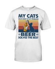 cats beer solve problems vintage Premium Fit Mens Tee tile