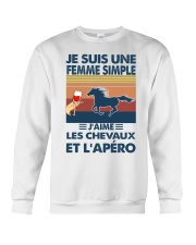les chevaux apero femme simple Crewneck Sweatshirt tile