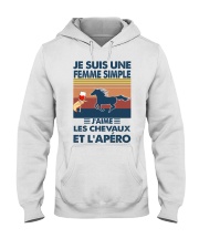 les chevaux apero femme simple Hooded Sweatshirt front