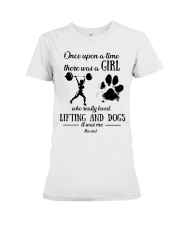 Once upon time girl loved lifting dogs Premium Fit Ladies Tee tile