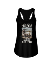 I may not be perfect but jesus thinks I'm to die for Ladies Flowy Tank tile