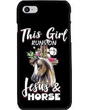 This Girl Runs On Jesus And Horses Funny Phone Case tile