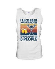 Lacrosse beer 3 people Unisex Tank tile