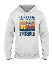 Lacrosse beer 3 people Hooded Sweatshirt tile