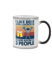 Lacrosse beer 3 people Color Changing Mug tile
