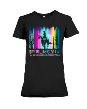 into the darkness i go Premium Fit Ladies Tee tile