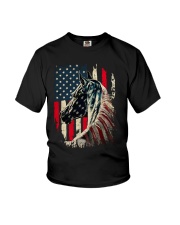 horse american flag Youth T-Shirt tile