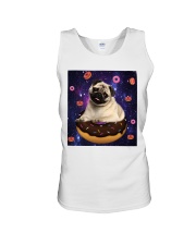 Pug Donut dog Unisex Tank tile
