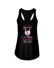high heels darling I've been trying to keep my heels down Ladies Flowy Tank tile