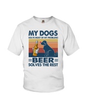 my dogs beer solve problems vintage Youth T-Shirt tile