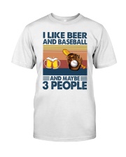 baseball beer 3 people Premium Fit Mens Tee tile