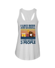 baseball beer 3 people Ladies Flowy Tank tile