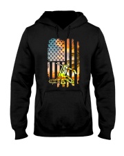 Hockey Goalie Sunset Flag Hooded Sweatshirt front