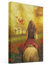 Horse riding jesus three crosses 16x24 Gallery Wrapped Canvas Prints front