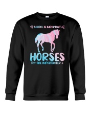 School is important Horses are importanter Crewneck Sweatshirt tile