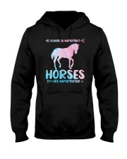 School is important Horses are importanter Hooded Sweatshirt tile