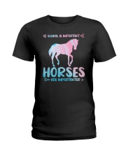 School is important Horses are importanter Ladies T-Shirt tile