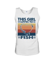 This girl love to fish Unisex Tank tile
