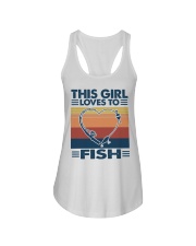 This girl love to fish Ladies Flowy Tank tile