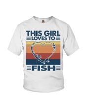 This girl love to fish Youth T-Shirt tile