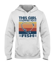 This girl love to fish Hooded Sweatshirt front