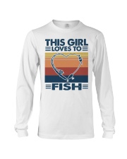 This girl love to fish Long Sleeve Tee tile
