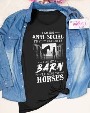 I'm not anti social I'd just rather be at my barn Classic T-Shirt apparel-classic-tshirt-lifestyle-front-186