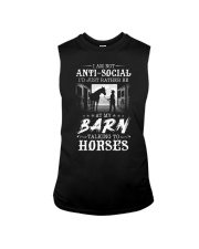 I'm not anti social I'd just rather be at my barn Sleeveless Tee tile