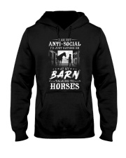 I'm not anti social I'd just rather be at my barn Hooded Sweatshirt tile