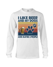 beer dogs may be 3 people Long Sleeve Tee tile