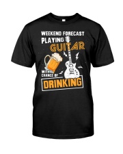 Guitar chance of drinking beer Premium Fit Mens Tee tile