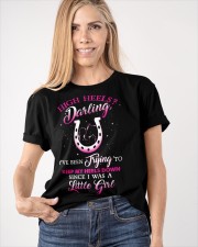 high heels darling I've been trying to keep my heels down Classic T-Shirt apparel-classic-tshirt-lifestyle-front-100