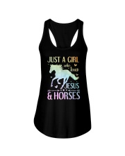 Jesus And Horses Ladies Flowy Tank tile