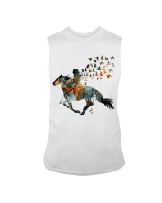 Horse girl forest art sticker Sleeveless Tee tile
