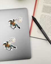 Horse girl forest art sticker Sticker - 2 pack (Vertical) aos-sticker-2-pack-vertical-lifestyle-front-19