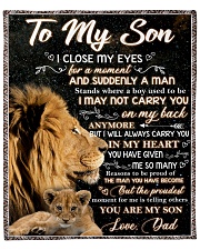 Dad to my son blanket lion Fleece Blanket tile