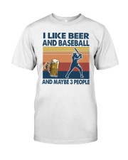 beer baseball may be 3 people Premium Fit Mens Tee tile