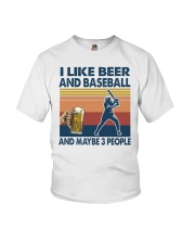 beer baseball may be 3 people Youth T-Shirt tile