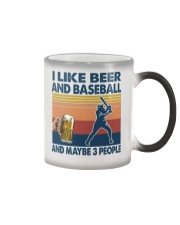 beer baseball may be 3 people Color Changing Mug tile