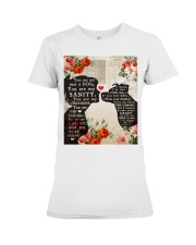 Dog girl canvas pitbull Premium Fit Ladies Tee tile