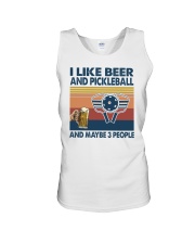 beer pickleball may be 3 people Unisex Tank tile