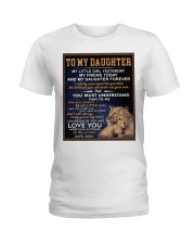 mom to daughter blanket lion I love you Ladies T-Shirt tile