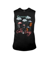 Raining dog cat Sleeveless Tee tile