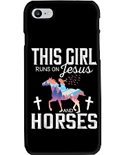 This girl rungs on Jesus and horses Phone Case tile