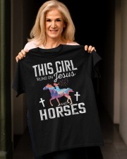 This girl rungs on Jesus and horses Classic T-Shirt apparel-classic-tshirt-lifestyle-front-118