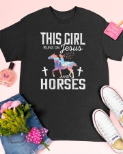 This girl rungs on Jesus and horses Classic T-Shirt apparel-classic-tshirt-lifestyle-front-185