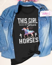 This girl rungs on Jesus and horses Classic T-Shirt apparel-classic-tshirt-lifestyle-front-186