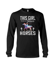 This girl rungs on Jesus and horses Long Sleeve Tee tile